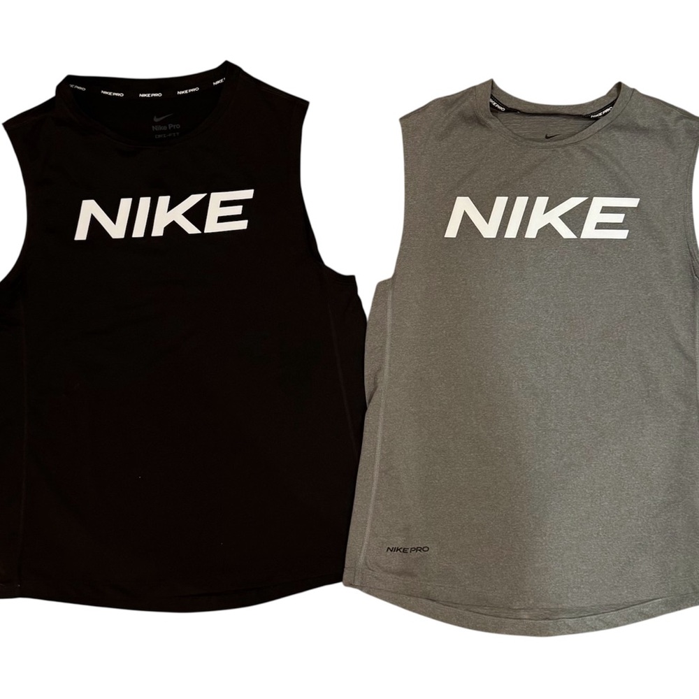 Dri fit Nike Black and Gray Tanks